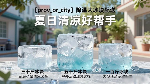 青浦降温大冰块配送_海鲜排档降温解决方案_高温天气大冰块配送